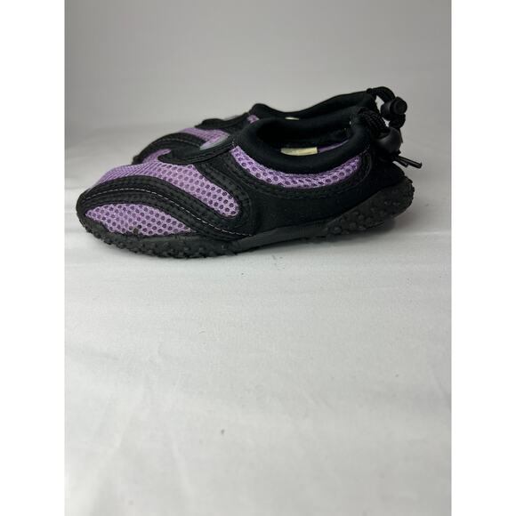 Purple Black Mesh Water Shoes Size 3 Adjustable Heel Cord Y2K Gorpcore Outdoor - Picture 5 of 10